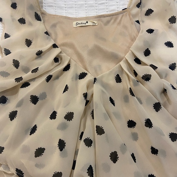 Polka Dot Ruffle Blouse - Picture 3 of 5